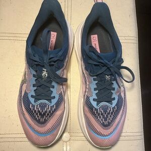 Hoka Women's Athletic Shoes in Pink and Navy